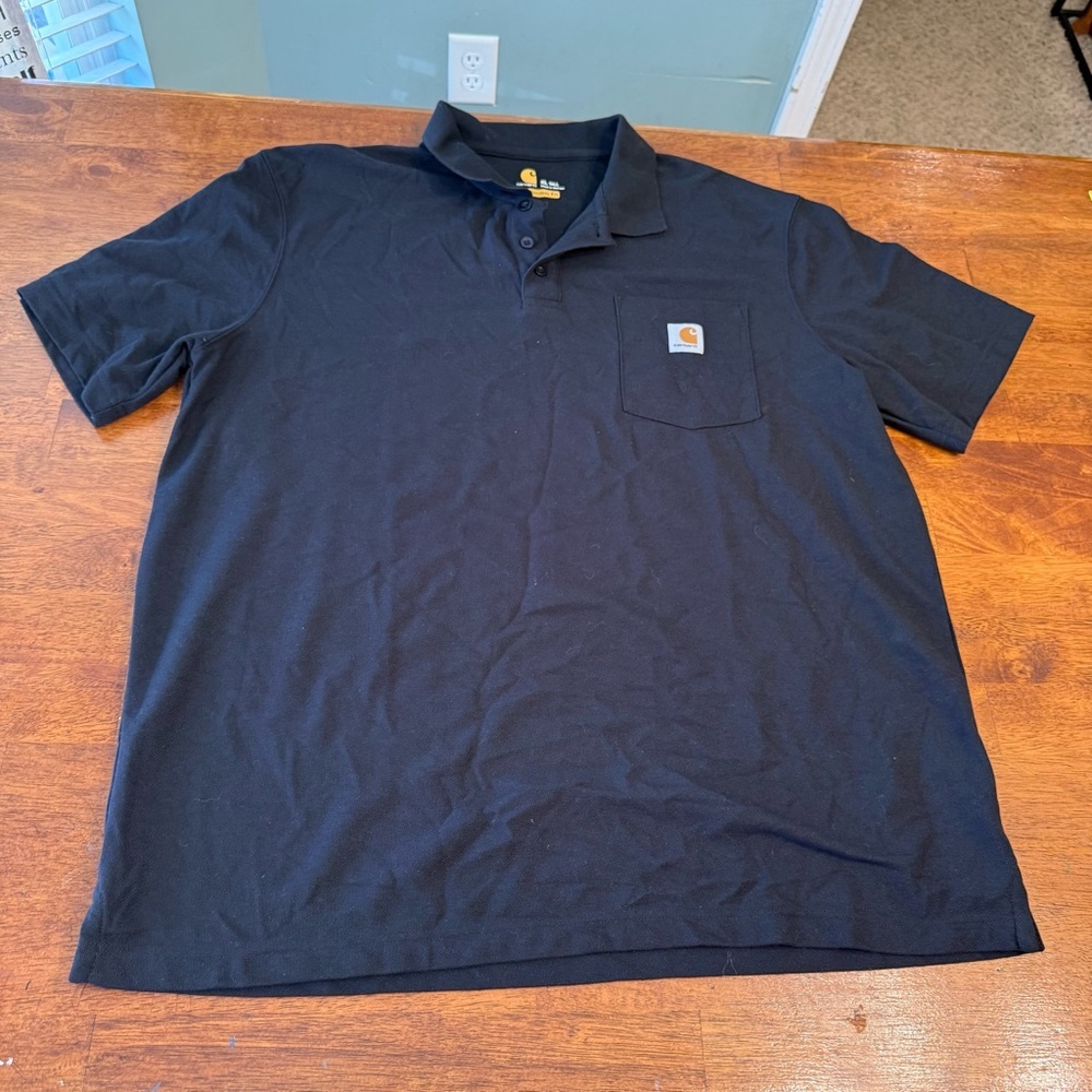 Carhartt Men's Black Polo Shirt size XL tall